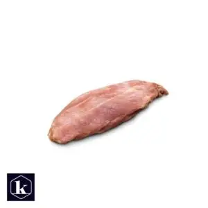 Fazantfilet, rauw, één stuk, vrijstaand op transparante achtergrond.
